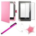 Pink Case/ LCD Protector/ Wrap/ Stylus for Barnes & Noble Nook Tablet