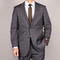 Giorgio Fiorelli Men's Grey Plaid Two-button Suit
