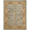 Handmade Heritage Mahal Blue/ Gold Wool Rug (11' x 17')