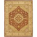 Handmade Heritage Medallion Rust/ Gold Wool Rug (12' x 18')