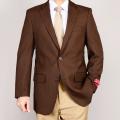Mantoni Men's Brown 2-Button Wool Sport Coat