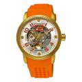 Stuhrling Original Men's Delphi Adonis Sports Automatic Orange Rubber Strap Watch