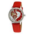 Stuhrling Original Women's Harmony Automatic Skeleton Crystal Mother of Pearl Red Watch