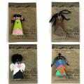 Handmade Recycled Paper Dolls on Gift Cards (Set of 4) (Zimbabwe)
