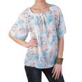 Journee Collection Women's Contemporary Plus Short-sleeve Chiffon Top