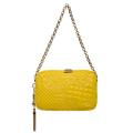 Versace 'Vanitas' Embroidered Yellow Leather Shoulder Bag