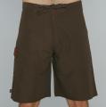Zonal Men's Brown/ Red Color-block Boardshorts