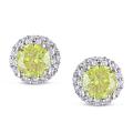New! 18k White Gold 3/4ct TDW Yellow and White Diamond