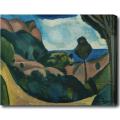 Andre Derain 'Poplars' Abstract Hand-painted Oil on Canvas