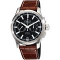 Zenith Men's 'El Primero' Black Dial Brown Leather Strap Watch