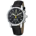 Tissot Men's 'PRC 200' Black Dial Black Leather Strap Quartz Watch