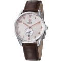 Tag Heuer Men's 'Carrera' Silver Dial Brown Leather Strap Watch