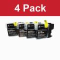 Brother LC 65 High Yield Compatible Black Toner Cartridge (Pack of 4)