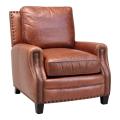 Bradford Saddle Brown Leather Press Back Club Chair