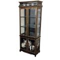 Black Lacquer Curio Cabinet - Mother of Pearl Ladies (China)