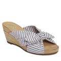 A2 Women's 'Taillight' Blue Striped Espadrilles