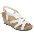 A2 by Aerosoles Women's 'Starlight' White Wedge Sandals