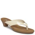 A2 by Aerosoles Women's 'Parlor Game' Bone Patent Thong Sandals
