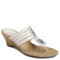 A2 by Aerosoles Women's 'Mound Cake' White Cork Heeled Sandals