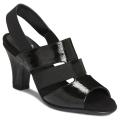 A2 by Aerosoles Women's 'Origin' Black Patent Stretch Sandals