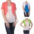 Journee Collection Junior's Open Front Crochet Bolero