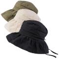 Hailey Jeans Co. Women's Pleated Crown Drawstring Ribbon Sunhat