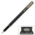 Parker Rialto Capped Matte Black Gold Trim Ballpoint Pen