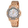 Burgi Women's Stainless Steel Diamond Bracelet Watch