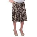 Journee Collection Women's Flowing Knit Print Flare Skirt