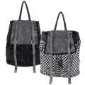 Journee Collection Women's Basketweave Rhinestone Accent Backpack
