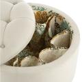 Paris Beige Shoe Storage Ottoman