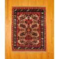 Afghan Hand-knotted Kazak Ivory/ Green Wool Rug (5'6 x 7'3)