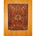 Persian Hand-knotted Bakhtiari Rose/ Ivory Wool Rug (4'9 x 6'7)