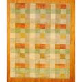 Tibetan Hand-knotted Green/ Ivory Wool Rug (8' x 10')