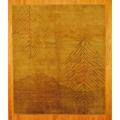 Tibetan Hand-knotted Olive/ Brown Wool Rug (8' x 10')