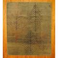 Tibetan Hand-knotted Green/ Rust Wool Rug (8' x 10')