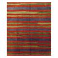 Tibetan Hand-knotted Rust/ Green Wool Rug (8' x 9'9)