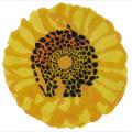 Hand-tufted Kids Yellow Flower Shape Wool Rugs (2'9 x 2'9) (Set of 2)