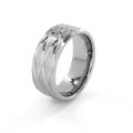 Stainless Steel Diamond-shaped Groove Ring