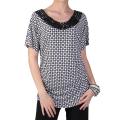 Tressa Designs Women's Short-sleeve Embellished Neck Tunic Top