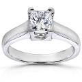 14k White Gold 1ct TDW Certified Diamond Engagement Ring (I, SI1)