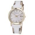 Burberry Men's 'Large Check' Silver Dial Check Fabric Strap Watch