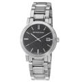 Burberry Men's 'Large Check' Black Dial Stainless Steel Quartz Watch