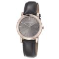 Burberry Men's 'Large Check' Brown Dial Brown Leather Strap Watch