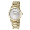 Burberry Men's 'Large Check' Yellow Goldtone Stainless Steel Watch