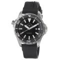 Zeno Men's 'Divers' Black Dial Black Rubber Strap Automatic Watch