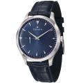 Zenith Men's 'Class Elite' Blue Dial Blue Leather Strap Watch