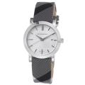 Burberry Women's 'Nova Check' Silver Dial Fabric Strap Quartz Watch