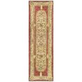 Handmade Classic Burgundy/ Beige Wool Runner (2'3 x 8')