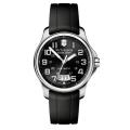 Victorinox Swiss Army Men's Officer's Automatic Black Dial, Rubber Strap Watch